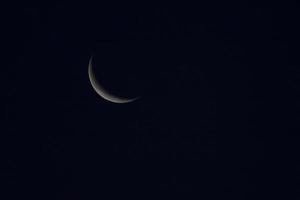 Nacht Himmel mit Neu Mond foto