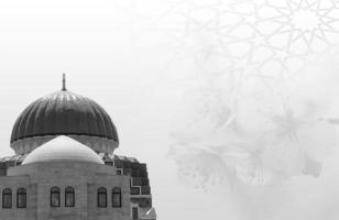 islamisch Hintergrund zum ein Moschee im grau, ein Hintergrund zum Ramadan. Sozial Medien Beiträge .Muslim heilig Monat Ramadan kareem .ramadan Mubarak schön Gruß Karte foto