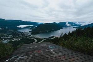 Kieselgur Achtung auf ein wolkig Herbst Tag im Kanada foto