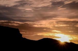 bunter Himmel bei Sonnenuntergang foto