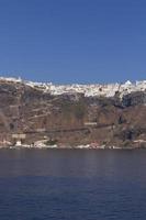 Aussicht von fira auf Santorini Insel im Griechenland foto