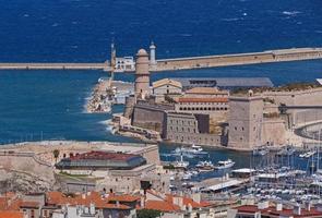 Aussicht auf alt Hafen von Marseille, Frankreich foto