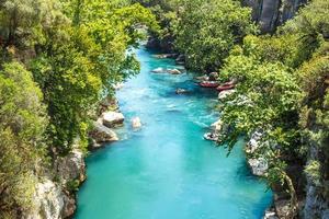 koprucay Fluss Schlucht im koprulu National Park im Truthahn im Antalya, manavgat. foto