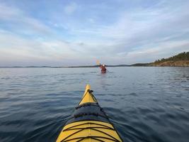 Stockholm Schweden Archipel Inseln Kajak fahren foto