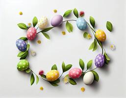 Ostern Girlande isoliert auf Weiß Hintergrund, erstellt mit generativ ai foto