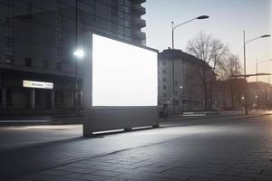 leeren Plakatwand auf das Straße, erstellt mit generativ ai foto