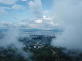 Antenne Aussicht Penang zuerst Brücke Über Wolke foto