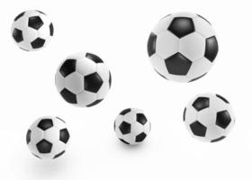 Fußball Ball isoliert auf Weiß Hintergrund. 3d machen foto