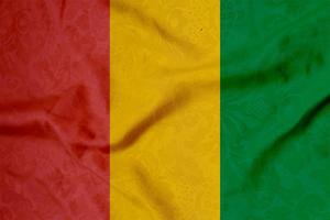Stoff mit Flagge von Guinea foto