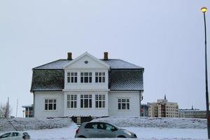 ein Aussicht von das Haus im Reykjavik wo 2 Welt Führer getroffen foto