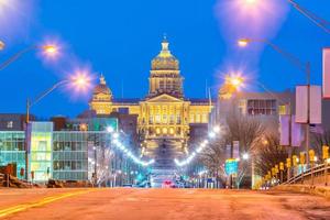 Landeshauptstadt in Des Moines, Iowa foto