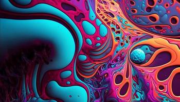 psychedelisch Hintergrund. Surrealismus, Acid Muster. foto