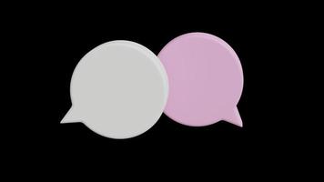 Rede Blasen.leer 3d Text Luftblasen zum Geschäft Design, Diskussion, Thema Klarstellungen, Benachrichtigungen und erklären erweitert Inhalt. 3d Illustration foto