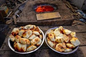 Hammelfleisch gebacken Gebäck im Kashgar, Xinjiang foto