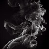 dick Weiß Rauch auf ein dunkel Hintergrund - - ai generiert Bild foto