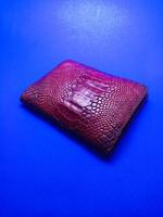 Leder Tasche Brieftasche Textur Mode foto