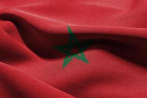 3d Illustration Nahansicht Flagge von Marokko foto