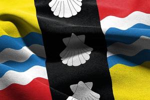 3d Illustration Flagge von Bedfordshire ist ein Region von England. wav foto