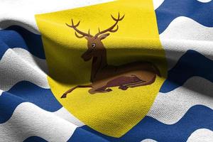 3d Illustration Flagge von Hertfordshire ist ein Region von England. wa foto