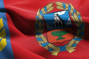 3d Illustration Flagge von altai krai ist ein Region von Russland. winken foto
