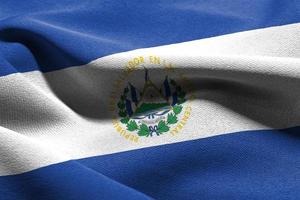 3d Illustration Nahansicht Flagge von el Salvador foto