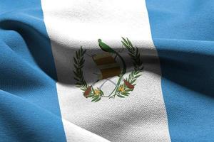 3d Illustration Nahansicht Flagge von Guatemala foto