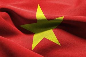 3d Illustration Nahansicht Flagge von Vietnam foto