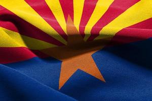 3d Illustration Flagge von Arizona ist ein Zustand von vereinigt Zustände. wav foto