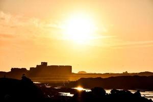 schön Sonnenuntergang Über das Landschaft foto