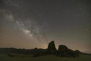 ein Nacht Zeit Star Schuss von das Berge von Tenerife foto