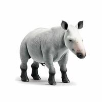 Tapir Illustration Aktivität auf Weiß Hintergrund ai generiert foto