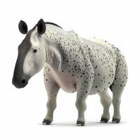 Tapir Illustration Aktivität auf Weiß Hintergrund ai generiert foto