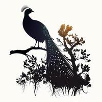 Pfau Silhouette ai generiert foto