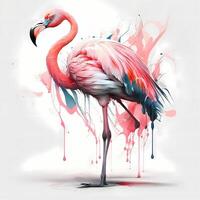 Flamingo Illustration ai generiert foto