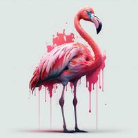 Flamingo Illustration ai generiert foto