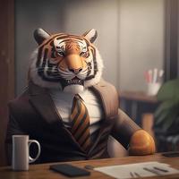 Tiger Illustration ai generiert foto