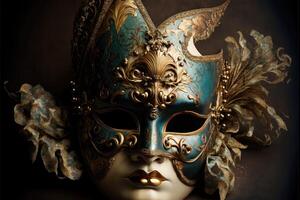 venezianisch Karneval Maske. ai generiert foto