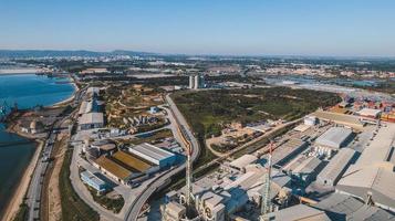 Antenne Aussicht von industriell Bereich foto