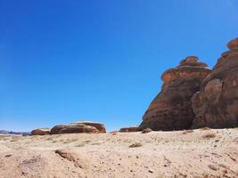 schön tagsüber Aussicht von al Hegra, verrückt Saleh archäologisch Seite? ˅ im al ula, Saudi Arabien. foto