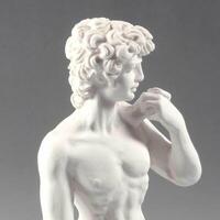 retro Weiß Figur David Italienisch Renaissance David Michael Angelo Bildhauer Italien Figur Gips nackt David Statue David Liebe foto