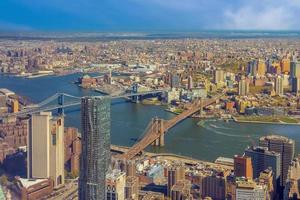 Manhattan Stadt Horizont Stadtbild von Neu York von oben Aussicht foto