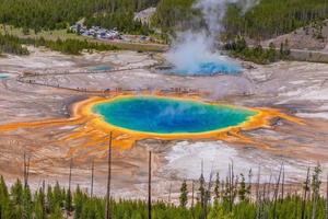 das großartig prismatisch Frühling im Yellowstone National Park USA foto