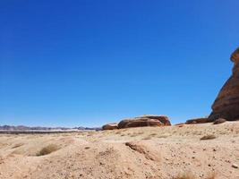 schön tagsüber Aussicht von al Hegra, verrückt Saleh archäologisch Seite? ˅ im al ula, Saudi Arabien. foto