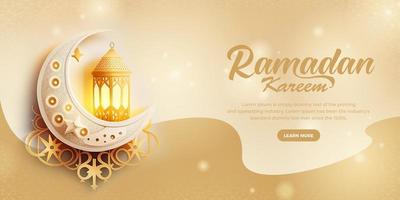 Ramadan kareem Arabisch islamisch elegant Luxus Zier Hintergrund mit islamisch Muster. foto