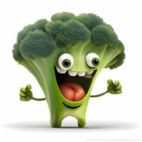 Gemüse glücklich Charakter süß ai generiert foto
