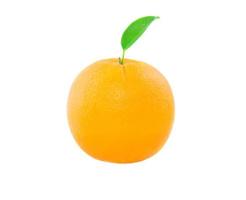 frische Orangenfrucht auf weißem Hintergrund foto