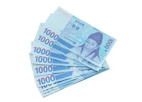 Süd Koreanisch gewonnen Währung foto
