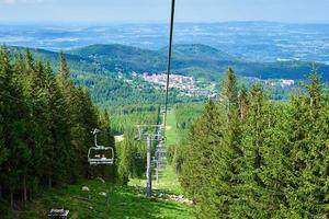 Berge mit öffnen Kabel Autos Aufzug, Karpacz, Polen foto