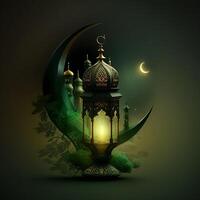 Slamic Hintergrund zum Ramadan und eid Feier erstellt mit generativ ai foto