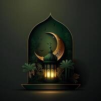 Slamic Hintergrund zum Ramadan und eid Feier erstellt mit generativ ai foto